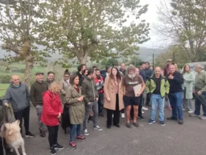 Sondeos mineros en Siero, vecinos de la Collada y Muñó protestando